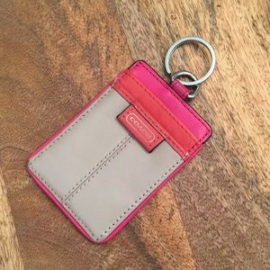 Coach ID Holder Bag Tag Key Chain Wallet